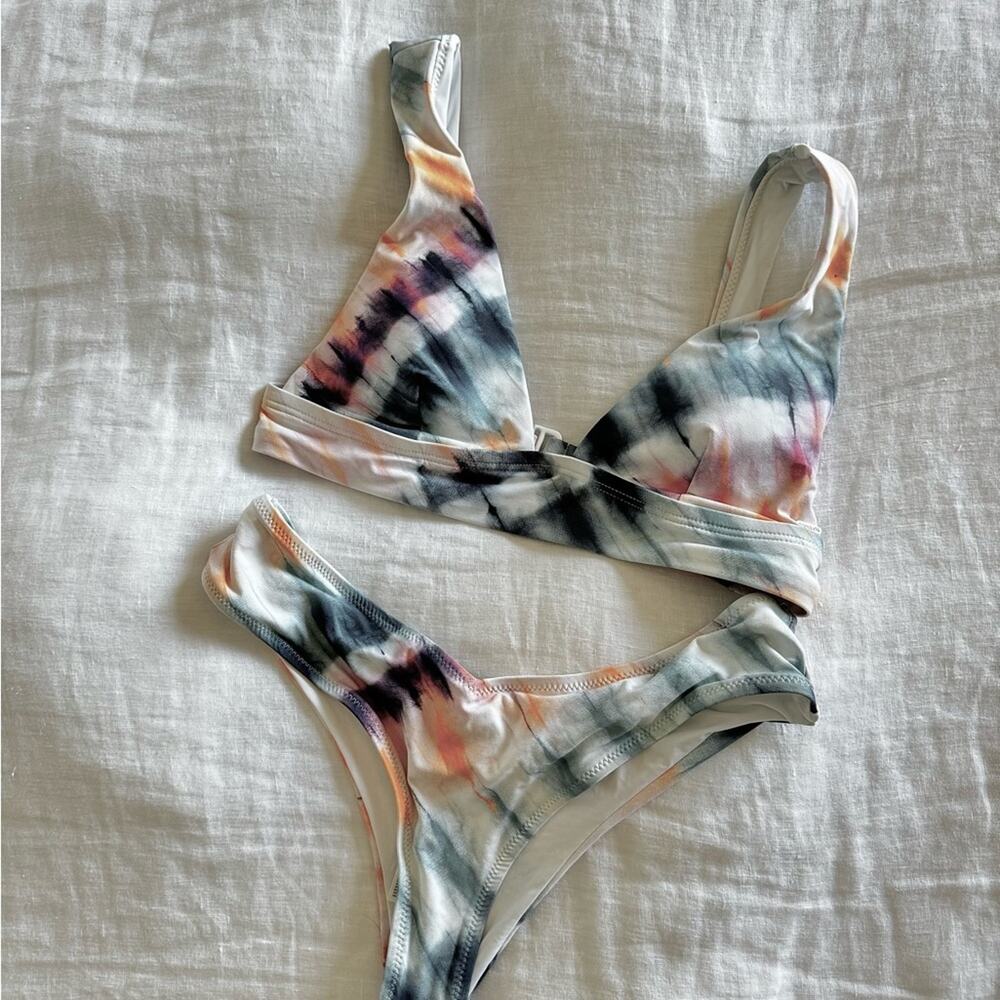 Rip Curl Tie-Dye Multi-Color Triangle Bikini